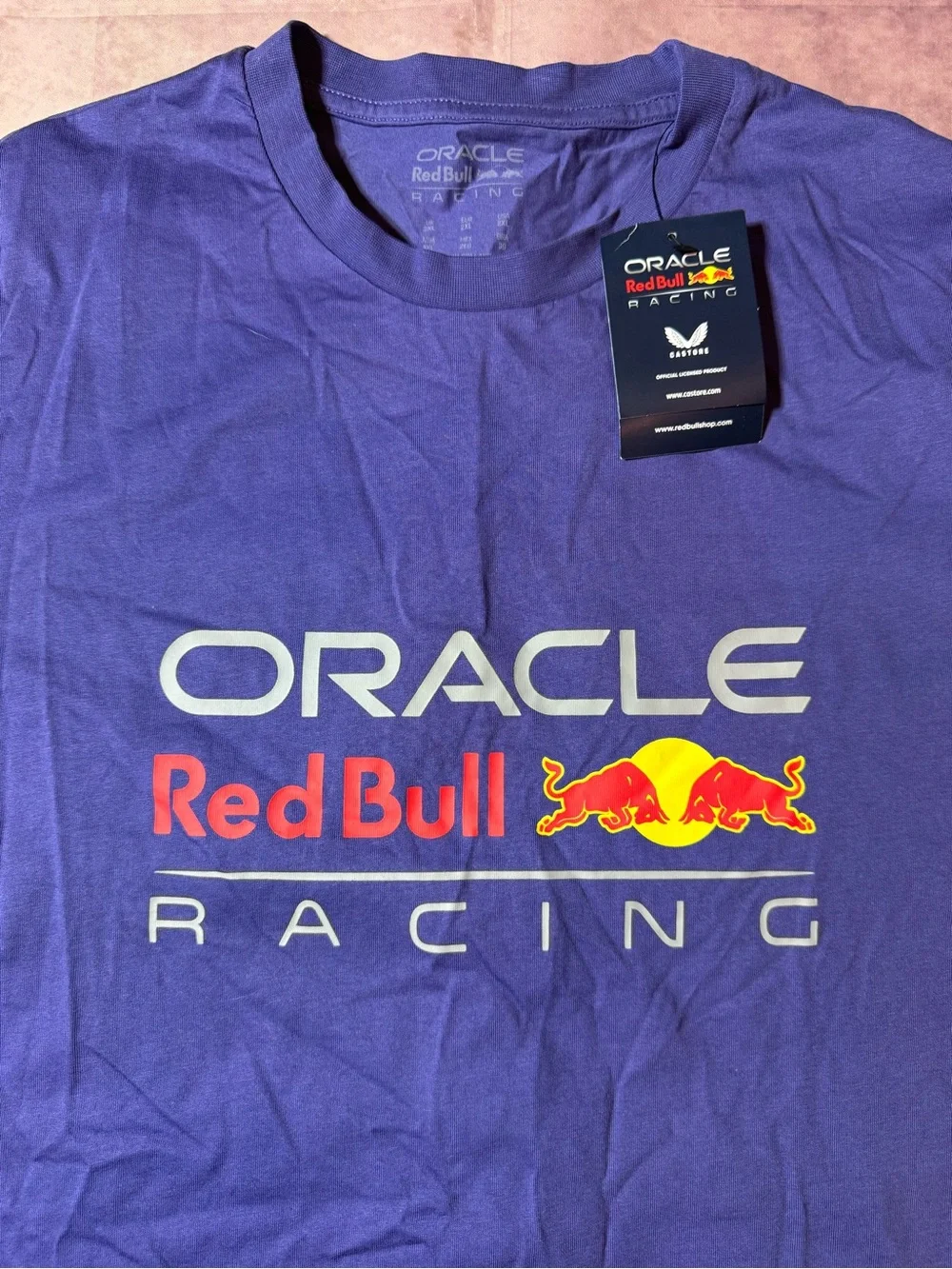 Oracle Red Bull Racing Official Castore T-Shirt Tee Logo Blue Men’s Sz 2XL XXL - Picture 2 of 10